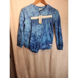 Cat & Jack 100% Cotton 2 Piece Boys Blue Tye Dye Jogger Set Size Med New